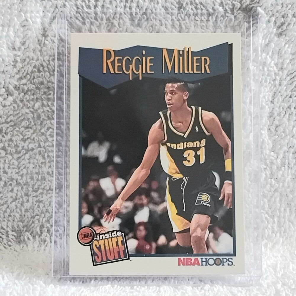 5/$20 Mint 1991 NBA Hoops Reggie Miller Inside Stuff NBA Card 303!!